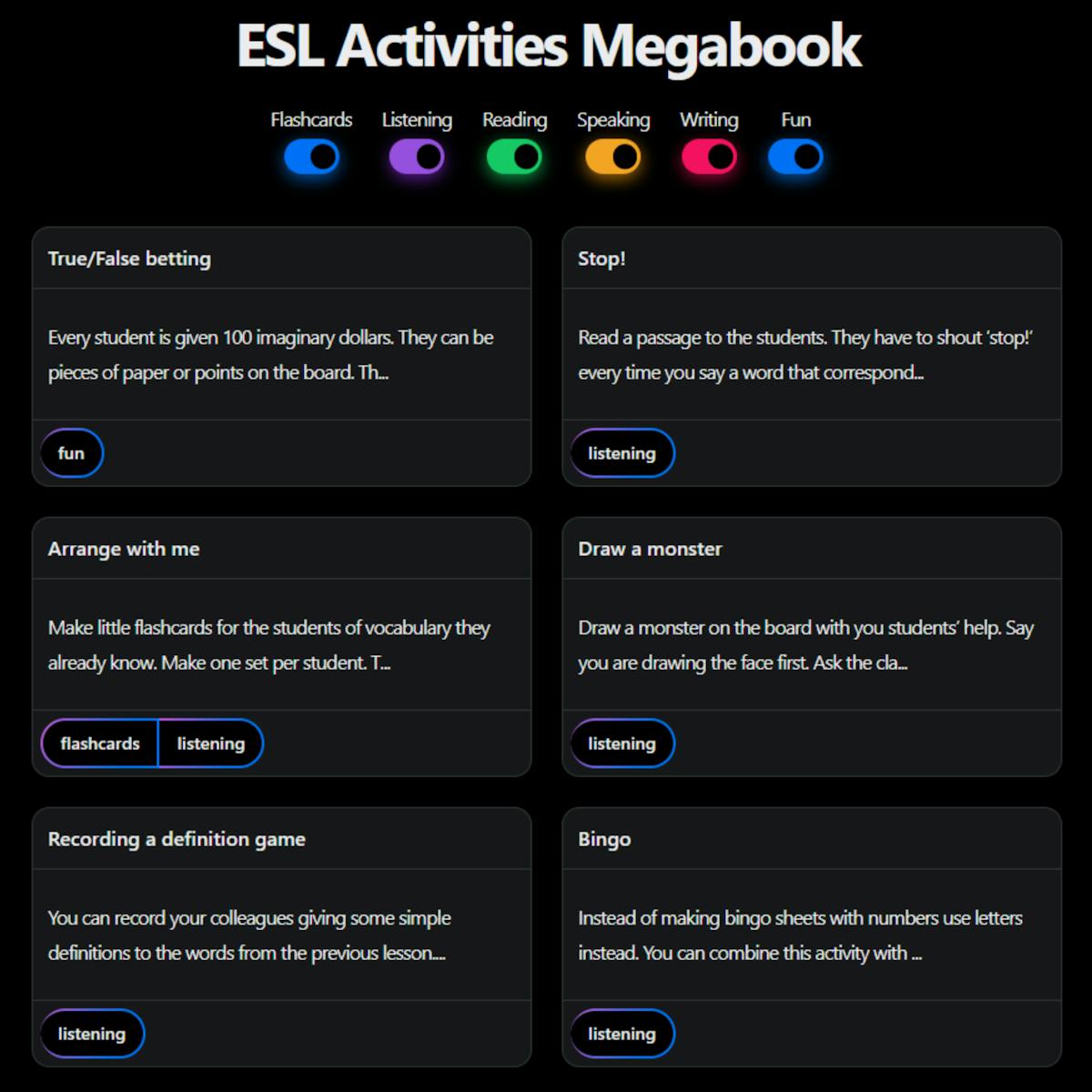 ESL Megabook APP project image
